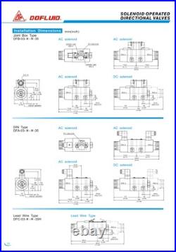 DFA-02-2B3-DC24V-L-35 Dofluid Hydraulic Solenoid directional valve Cetop 3 NG6 DFA-02-2B3-DC24V-L-35 Dofluid Hydraulic Solenoid directional valve Cetop 3 NG6