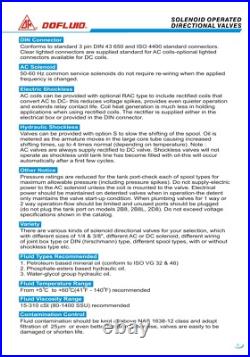 DFA-03-3C2-DC24V-L-35 Dofluid Hydraulic Solenoid directional valve Cetop 5 NG10