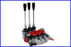 Directional Control Valve, 10 GPM, 4 Way 3 Pos, 3 Spool, Tandem Center