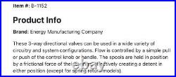 ENERGY MFG. Hydraulic Selector Valve 3-Way/2-Pos, 1/2 in NPTF Ports B-1152
