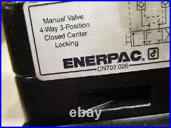 ENERPAC CN702.026 4Way 3 Position Manual Hydraulic Valve 3/8NPT 10000PSI, D0654