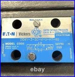 Eaton Vickers Directional Hydraulic Valve DG4V-3-2C-M-U-H7-60 (OEM) (US SELLER)