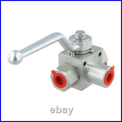 Efficient Flow Control 3 Way Hydraulic Ball Valve Rated at 500 Bar Pressure