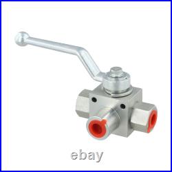 Efficient Flow Control 3 Way Hydraulic Ball Valve Rated at 500 Bar Pressure