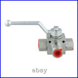 Efficient Flow Control 3 Way Hydraulic Ball Valve Rated at 500 Bar Pressure