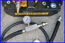 Enerpac Za4608mx Air Driven Hydraulic Pump 3way Valve Hose Gauge Service Ready