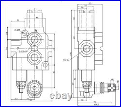 Flowfit 1 Bank, 3/8 BSP, 45L/min Double Acting Hydraulic Monoblock Valve X 5