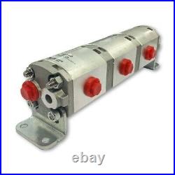 Geared Hydraulic Flow Divider 3 Way Valve, 1.2cc/Rev, without Centre Inlet