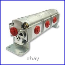 Geared Hydraulic Flow Divider 3 Way Valve, 16.5cc/Rev, without Centre Inlet