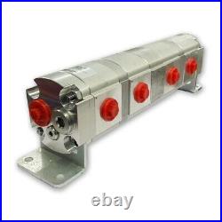 Geared Hydraulic Flow Divider 4 Way Valve, 16.5cc/Rev, with Centre Inlet