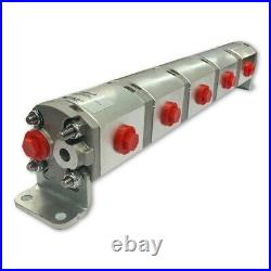 Geared Hydraulic Flow Divider 5 Way Valve, 1.2cc/Rev, without Centre Inlet