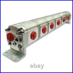 Geared Hydraulic Flow Divider 6 Way Valve, 11cc/Rev, without Centre Inlet