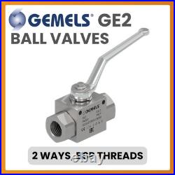 Gemels GE2 G3/8 PN500 Hydraulic Ball Valve 2 Way x 7
