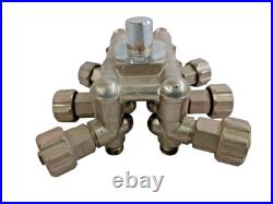 Heavy Duty 8-Way Hydraulic Pneumatic Valve Distributor Block