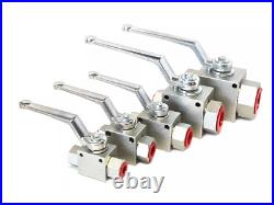 High Pressure Ball Valve 2 Way Shut Off Sizes 1/4 to 1-1/2 BSP 500 Bar
