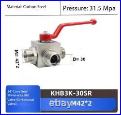 High Quality High Pressure Hydraulic 2-position 3-way Ball Valve KHB3K-M22 1.5