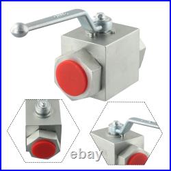 Hydraulic 2 Way Ball Valve 14 to 1 500 Bar Pressure Nitrile Acetal Seal