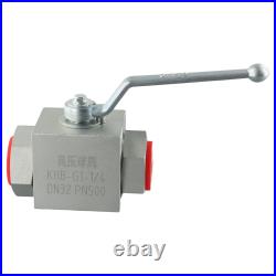 Hydraulic 2 Way Ball Valve 14 to 1 500 Bar Pressure Nitrile Acetal Seal