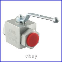 Hydraulic 2 Way Ball Valve 14 to 1 500 Bar Pressure Nitrile Acetal Seal