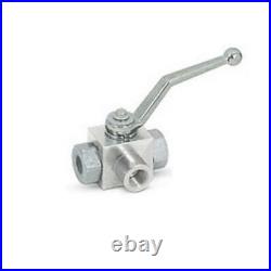 Hydraulic 3 Way Ball Valve BSP Ports With Fixing Holes RS 3 VIE 1 FF