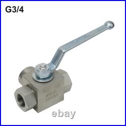 Hydraulic 3 Way High Pressure Ball Valve 14 to 1 Carbon Steel Construction Hydraulic 3 Way High Pressure Ball Valve 14 to 1 Carbon Steel Construction