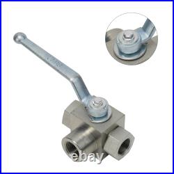 Hydraulic 3 Way High Pressure Ball Valve 14 to 1 Carbon Steel Construction Hydraulic 3 Way High Pressure Ball Valve 14 to 1 Carbon Steel Construction