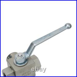 Hydraulic 3 Way High Pressure Ball Valve 14 to 1 Carbon Steel Construction Hydraulic 3 Way High Pressure Ball Valve 14 to 1 Carbon Steel Construction