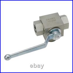 Hydraulic 3 Way High Pressure Ball Valve 14 to 1 Carbon Steel Construction Hydraulic 3 Way High Pressure Ball Valve 14 to 1 Carbon Steel Construction