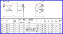 Hydraulic 3 Way Single Pilot Operated Check Valve, In Line, VBPSL 1/2, V0203