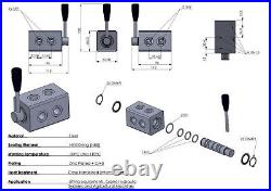 Hydraulic 6 Way Diverter Valve Steel Body, 3/8 BSP