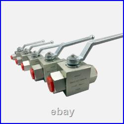 Hydraulic Ball Valve 2 & 3 Way High Pressure 1/4 to 1 BSP 500 Bar MWP