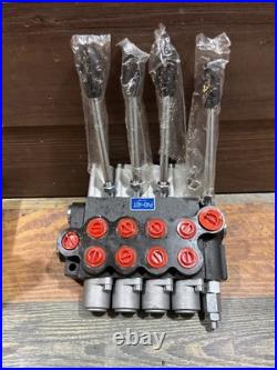 Hydraulic Control Valve 4 Spool Max Flow 13GPM Four Way Reversing Valve 4500 PSI