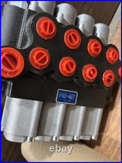 Hydraulic Control Valve 4 Spool Max Flow 13GPM Four Way Reversing Valve 4500 PSI