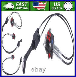 Hydraulic Control Valve Kit 2 Spool Cable Remote Joystick 80 LPM
