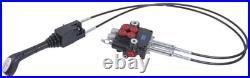 Hydraulic Control Valve Kit 2 Spool Cable Remote Joystick 80 LPM