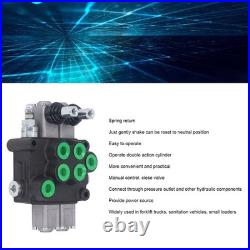 Hydraulic Control Valve Kit 2 Spool Double Acting Multi Way Directional Va