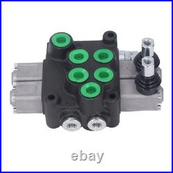 Hydraulic Control Valve Kit 2 Spool Double Acting Multi Way Directional Va