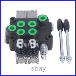 Hydraulic Control Valve Kit 2 Spool Double Acting Multi Way Directional Va