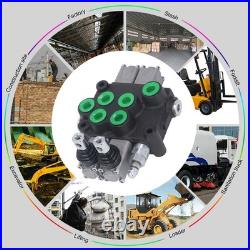 Hydraulic Control Valve Kit 2 Spool Double Acting Multi Way Directional Va