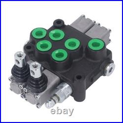 Hydraulic Control Valve Kit 2 Spool Double Acting Multi Way Directional Va