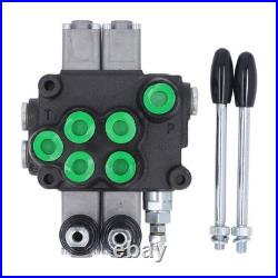 Hydraulic Control Valve Kit 2 Spool Double Acting Multi Way Directional Va