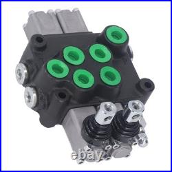 Hydraulic Control Valve Kit 2 Spool Double Acting Multi Way Directional Va