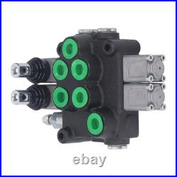 Hydraulic Control Valve Kit 2 Spool Double Acting Multi Way Directional Va