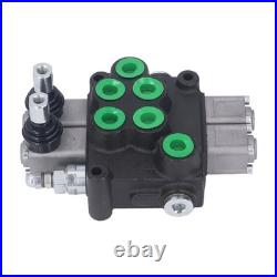 Hydraulic Control Valve Kit 2 Spool Double Acting Multi Way Directional Va