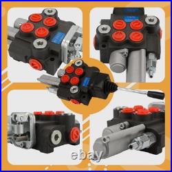 Hydraulic Control Valve with Float, 2 Spool 11GPM Hydraulic Directional Valv