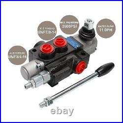 Hydraulic Control Valve with Joystick, 1 Spool 11GPM Hydraulic Directional Va