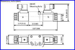 Hydraulic Directional Control Electric Solenoid Valve D03 (NG6) 21 GPM 4560 p