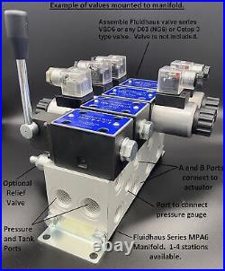 Hydraulic Directional Control Electric Solenoid Valve D03 (NG6) 21 GPM 4560 p