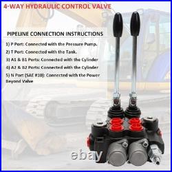 Hydraulic Directional Control Valve 2 Spool, 11GPM SAE Ports Tractor Loader Valv Hydraulic Directional Control Valve 2 Spool, 11GPM SAE Ports Tractor Loader Valv