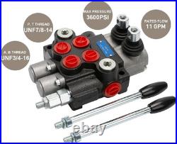 Hydraulic Directional Control Valve 2 Spool, 11GPM SAE Ports Tractor Loader Valv Hydraulic Directional Control Valve 2 Spool, 11GPM SAE Ports Tractor Loader Valv